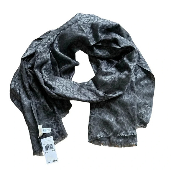 MICHAEL Michael Kors Signature Grey Scarf New NWT - Picture 1 of 8